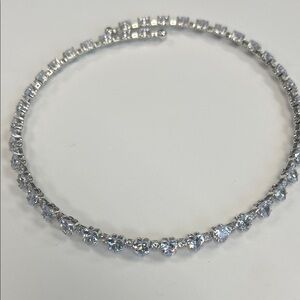 Elegant Silver Crystal CZ Necklace one in gold one in Silvertone